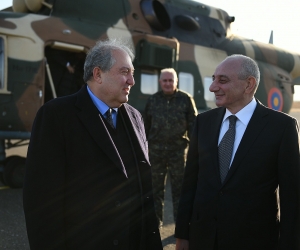 Armenia, Artsakh Presidents Meet in Stepanakert