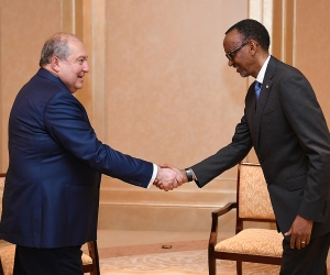 Armenian, Rwandan Presidents Meet in UAE; &quot;We are small but strong nations&quot;