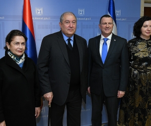 Armenian President in Israel: Urges Knesset to Recognize Armenian Genocide
