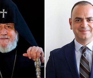 Catholicos Garegin II and Diaspora Comissioner Discuss Suport to Middle East Armenian Communities