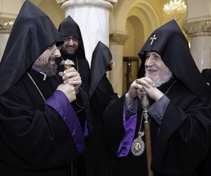 Newly Elected Armenian Patriarch of Constantinople Visits Etchmiadzin