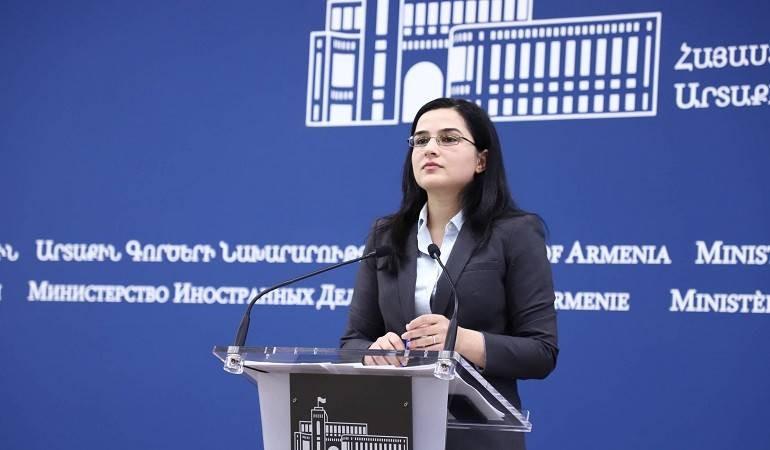 ԱԳՆ մամուլի խոսնակի մեկնաբանությունը Ադրբեջանի նախագահի՝ խորհրդարանում հնչեցրած ելույթի վերաբերյալ