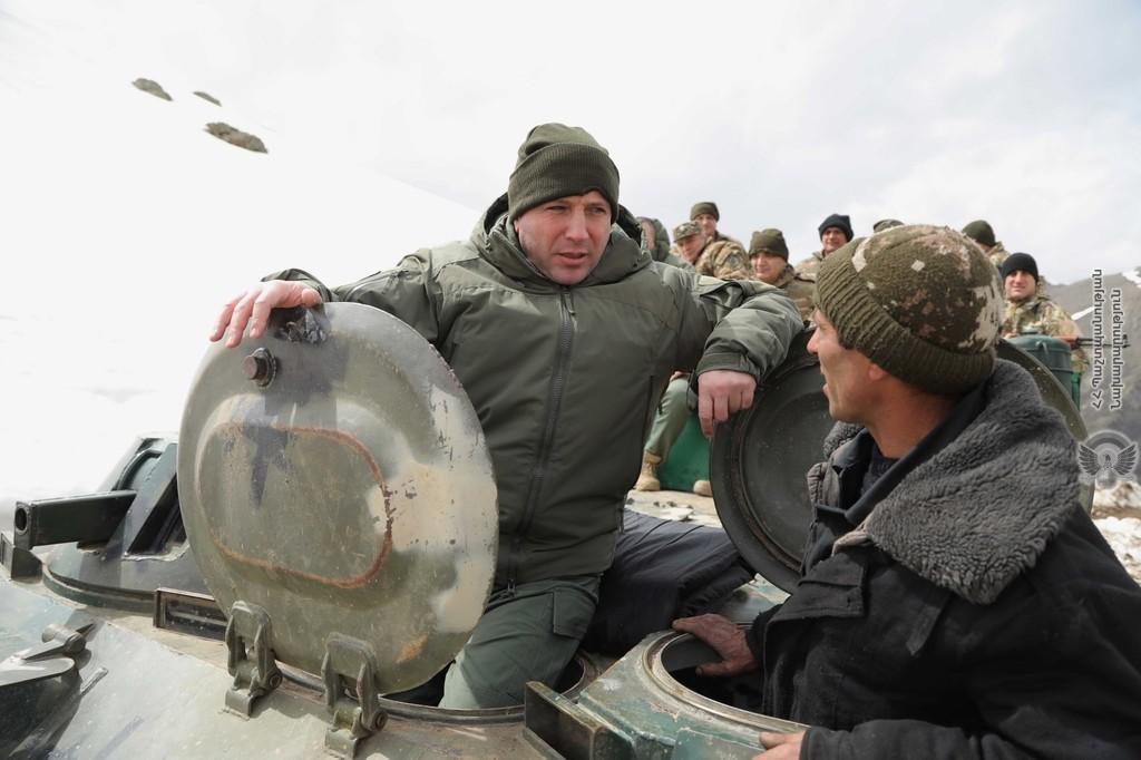 Armenian Defense Minister Visits Border Military Bases