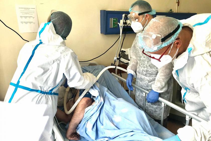 Visiting French Doctors at Work in Yerevan Hospital