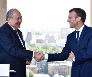 Armenian President Congratulates Emmanuel Macron on French National Day