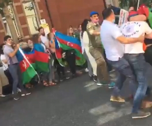 London: Armenian, Azerbaijani Demonstrators Clash