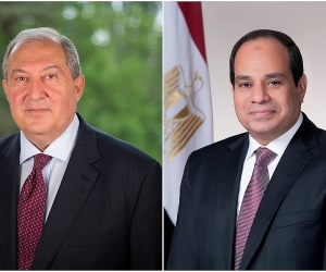 President Sarkissian Congratulates Egyptian President on Revolution Day