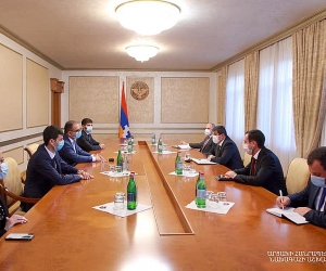 Արայիկ Հարությունյանն ընդունել է ՀՀ էկոնոմիկայի նախարար Տիգրան Խաչատրյանի գլխավորած պատվիրակությանը