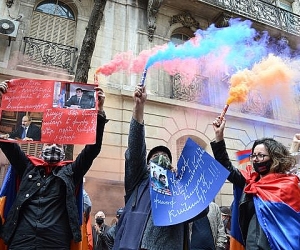 Armenians in Buenos Aires Protest Against Azerbaijani Aggression