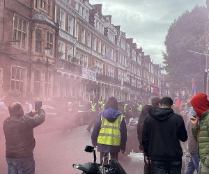 London Armenians Protest Outside Azerbaijani Embassy