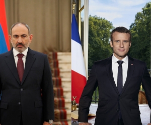 Pashinyan and  Emmanuel Macron Discuss Karabakh Fighting