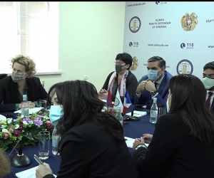 Armenian Human Rights Defender Meets with Visiting French Parliamentary Delegation