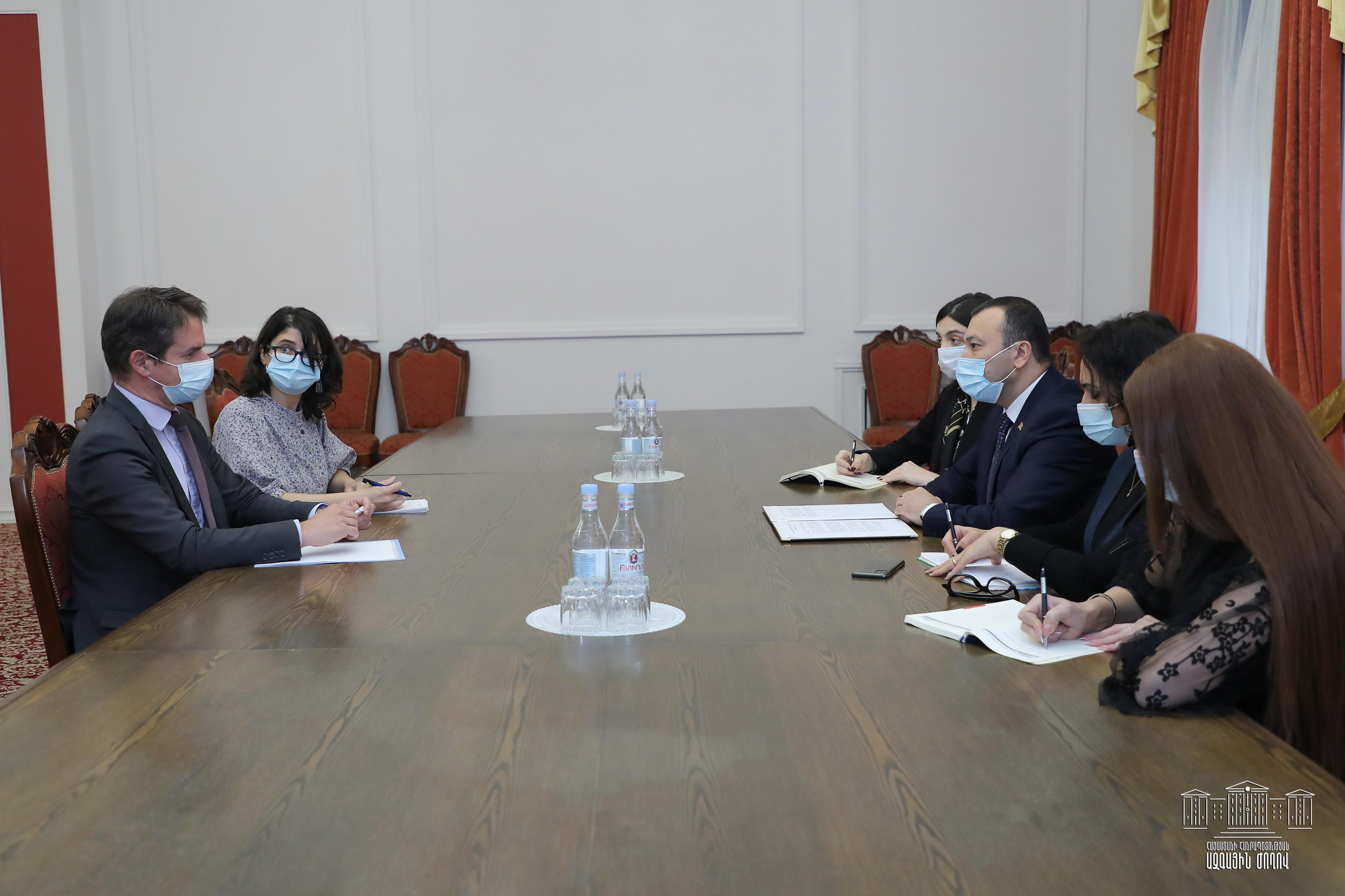 Armenian Parliamentary Deputy Speaker, French Ambassador Discuss Post-War Situation