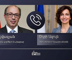 ՅՈՒՆԵՍԿՕ-ի գլխավոր տնօրենի հետ քննարկվել է Արցախի հայկական մշակութային ժառանգության պաշտպանության հարցը