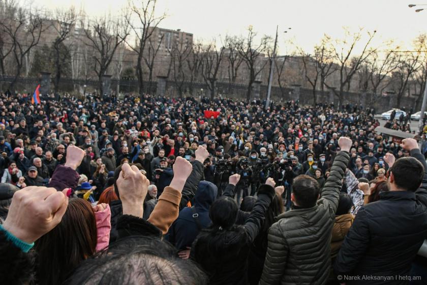 Митинг оппозиции на проспекте Баграмяна 