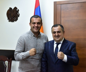 Կարեն Գիլոյանն ընդունել է Բռնցքամարտի միջազգային ֆեդերացիայի նախագահ Ումար Կրեմլյովին