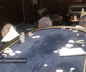 Yerevan Cops Raid Illegal Poker Gambling Hall on Sayat Nova Street