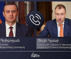 Армен Григорян провел телефонный разговор со специальным представителем ЕС по вопросам Южного Кавказа и кризиса в Грузии Тойво Клааром