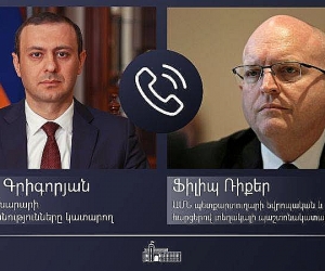 Армен Григорян провел телефонный разговор с исполняющим обязанности заместителя госсекретаря США по европейским и евразийским вопросам Филиппом Рикером