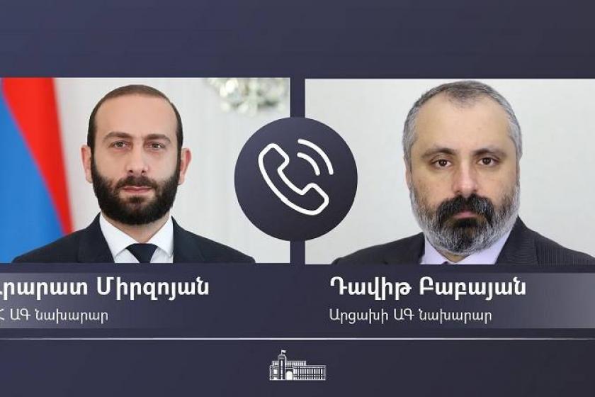 Նախարար Արարատ Միրզոյանը հեռախոսազրույց է ունեցել Արցախի ԱԳ նախարար Դավիթ Բաբայանի հետ