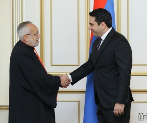 Armenian Parliament Speaker Hosts Newly Elected Head of Armenian Catholic Church