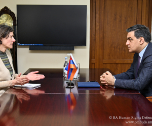 Արման Թաթոյանն ընդունել է Երևանում Եվրոպայի խորհրդի գրասենյակի ղեկավար Մարտինա Շմիդտին:
