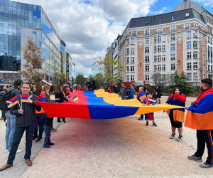 Brussels Rallygoers Voice Solidarity with Armenia: Demand Sanctions Against Baku