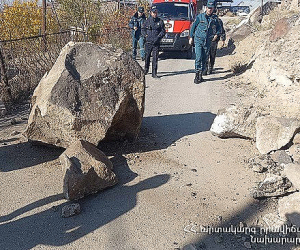Քարաթափում՝ Երևանի Ջրաշեն թաղամասում․ երթևեկությունը երկկողմանի փակվել է