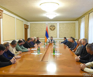Արայիկ Հարությունյանն ընդունել է Արցախի պահեստազորի սպաների միության մի խումբ անդամների