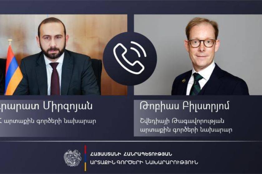Armenian, Swedish Foreign Ministers Discuss Karabakh Crisis