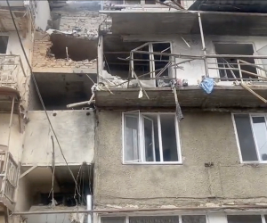 Azerbaijani Shelling Targets Stepanakert Residential District