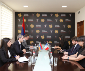 Արդարադատության նախարար Գրիգոր Մինասյանն ընդունել է Հայաստանում Ֆրանսիայի դեսպանին