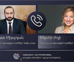 Արարատ Միրզոյանը հեռախոսազրույց է ունեցել Կանադայի արտգործնախարարի հետ