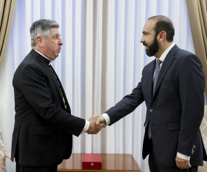 ԱԳ նախարարն ընդունել է Հայաստանում Սուրբ Աթոռի առաքելական նվիրակին