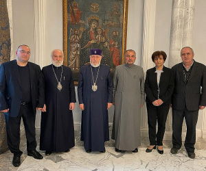 Ամենայն Հայոց Կաթողիկոսն ընդունել է Արցախի թեմի առաջնորդին և թեմական խորհրդի անդամներին