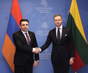 Ալեն Սիմոնյանը հանդիպել է Լիտվայի արտաքին գործերի նախարար Գաբրիելյուս Լանդսբերգիսին