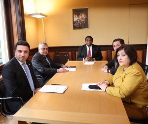 Armenia, Azerbaijan Parliament Speakers Discuss Peace Process