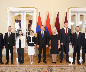 Ալեն Սիմոնյանի գլխավորած պատվիրակությունը հանդիպել է Լատվիայի Սեյմի խոսնակ Դաիգա Միերինյային