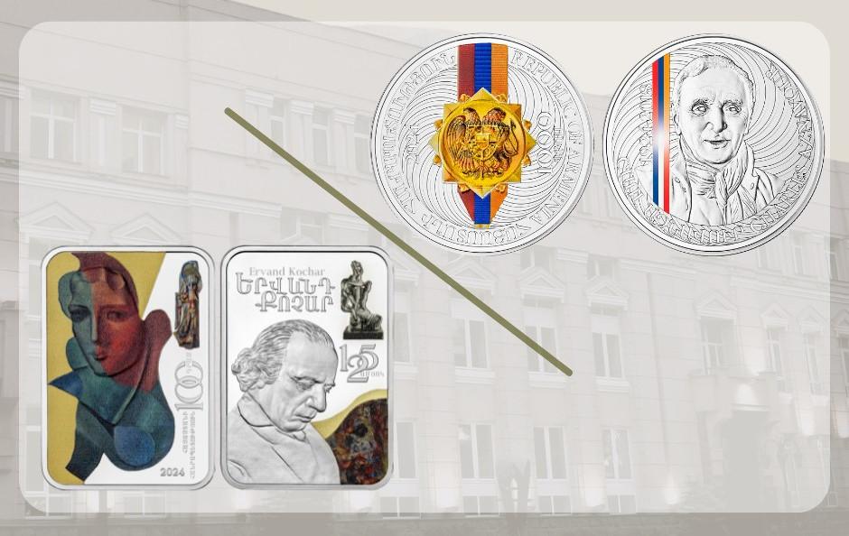 Armenia’s Central Bank Issues Aznavour, Kochar Silver Coins