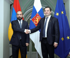 Արարատ Միրզոյանը հանդիպել է Ֆինլանդիայի Եվրոպական հարցերի և սեփականության նախարարին