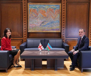 Azerbaijani, Georgian Foreign Minsters Meet in Baku; Discuss &quot;Strategic Partnership&quot;