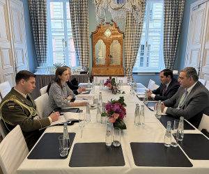 Սուրեն Պապիկյանը հանդիպել է Լիտվայի Հանրապետության ազգային պաշտպանության նախարարին