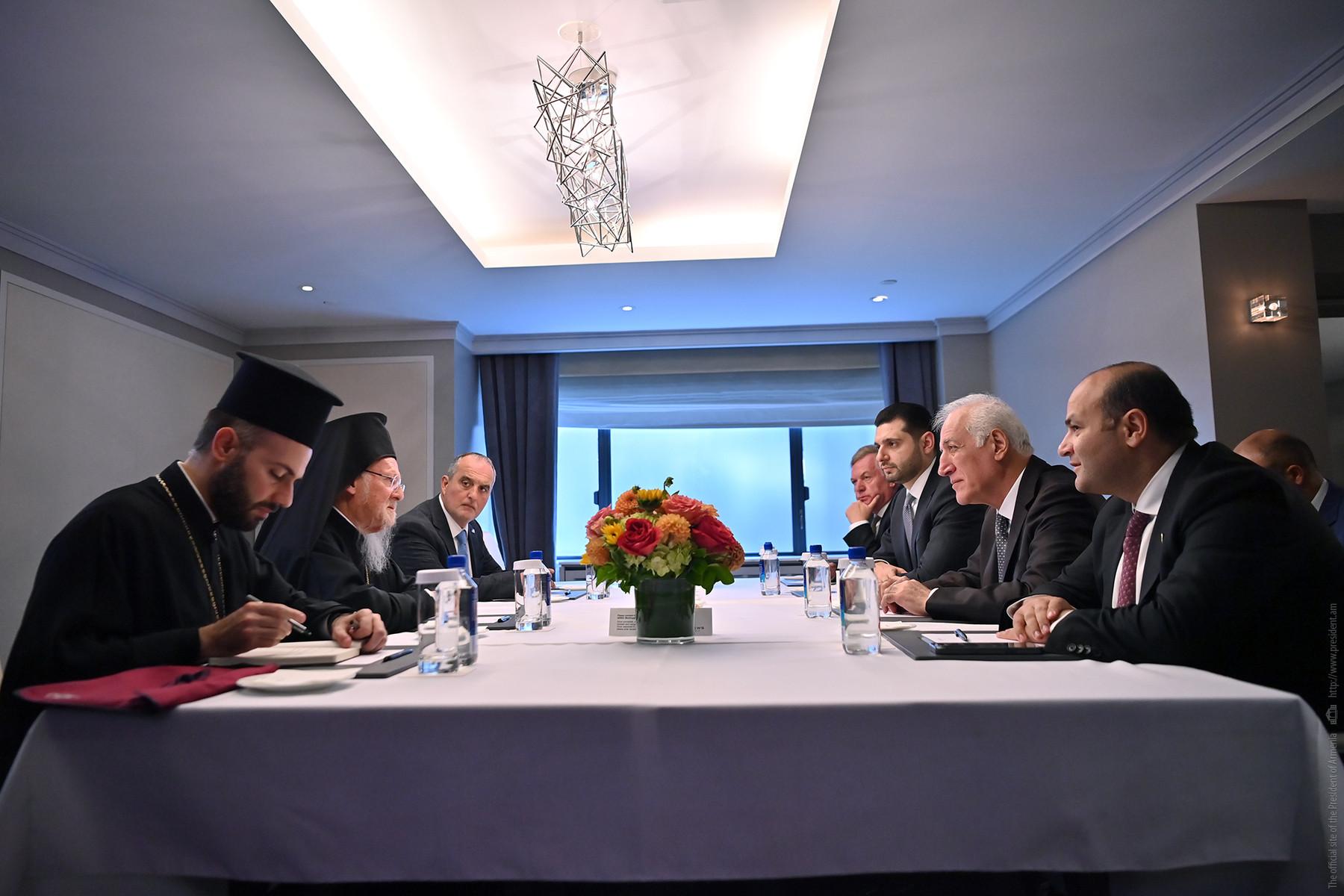 Armenian President, Bartholmew I Discuss Preserving Christian Cultural Heritage