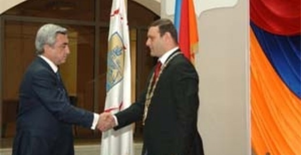 Սերժ Սարգսյանը մասնակցել է նորընտիր քաղաքապետի երդմնակալությանը