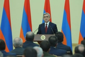 Поздравительное послание Президента РА Сержа Саргсяна в связи с 20-летием создания 
Вооруженных сил Республики Армения